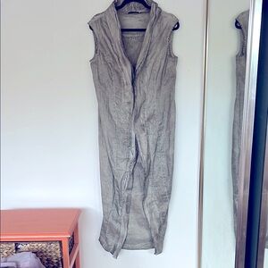 Rundholz Sleeveless Gray Linen Dress